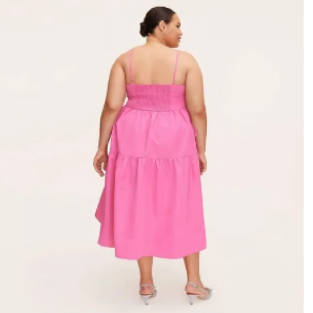 NWT Kate Spade New York X Target Pink Tiered Midi Dress Size 3X - Picture 3 of 13